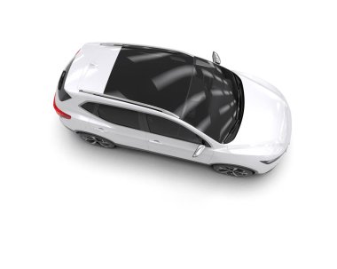 Siyah spor araba - arkadan görünüm