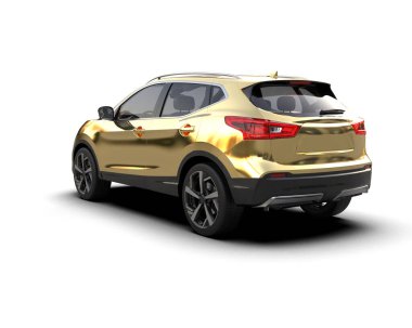 modern SUv beyaz arkaplanda izole edildi