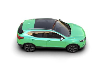 Kendi tasarımın için boş yeri olan bir araba. 3d oluşturma.