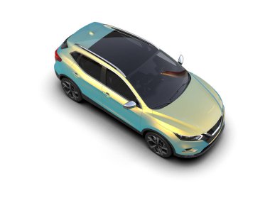 modern araba - 3D illüstrasyon