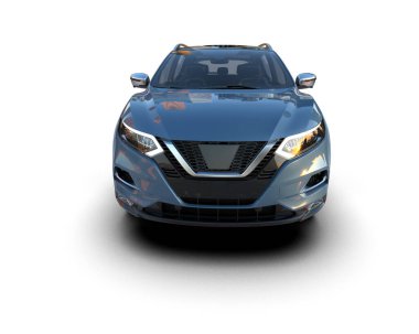 modern şehir otomobili beyaz arka planda kırpma ile izole