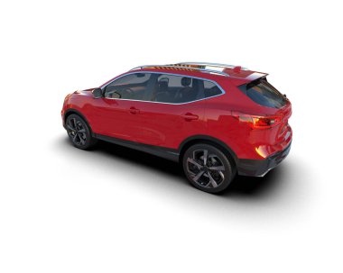 beyaz arkaplanda modern araba