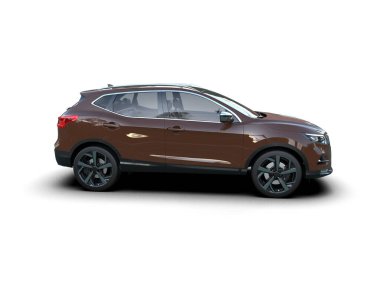 Siyah arka planda bir araba. Araba beyaz arka planda. 3 Boyutlu Hazırlama.