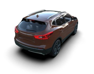 siyah spor araba - 3D illüstrasyon