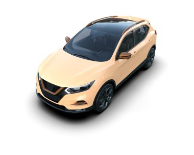 araba beyaz arkaplanda izole edildi