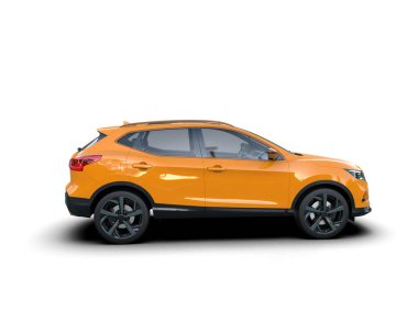 Araba arka planda izole. Araba başyazınız 3D için kullanılabilir.