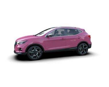 İzole edilmiş bir arkaplanda küçük SUv