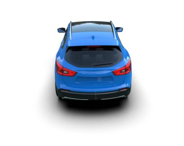 mavi spor araba - yan görünüm