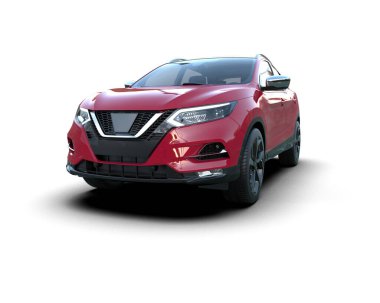 beyaz arkaplanda modern araba.