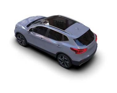 Araba şehri arka planda izole edilmiş. 3D görüntüleme - illüstrasyon