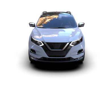 beyaz zemin üzerinde mavi araba