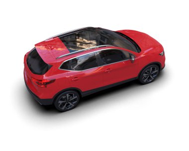 Stüdyo ortamında 3 boyutlu bir SUV daha az jenerik SUV.