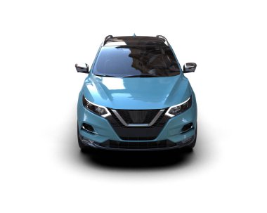 beyaz zemin üzerinde mavi araba.