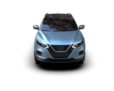 Araba beyaz arka planda izole edilmiş. 3d oluşturma