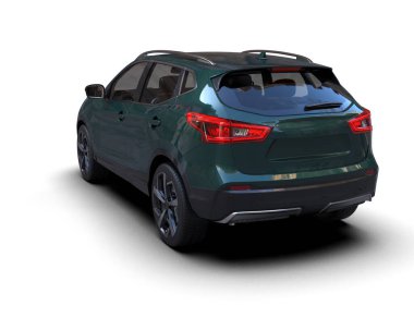 Araba arka planda izole. 3D görüntüleme - illüstrasyon