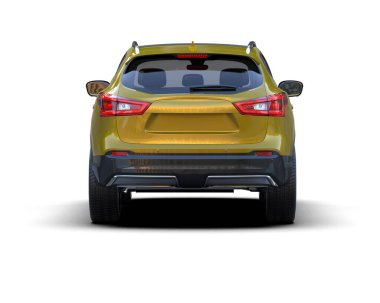 sarı modern araba - arka plan