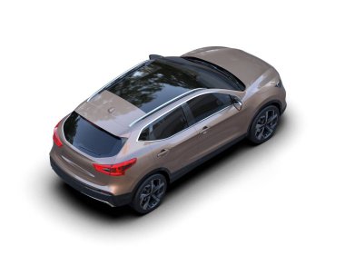 Siyah arka planda modern lüks aile arabası..