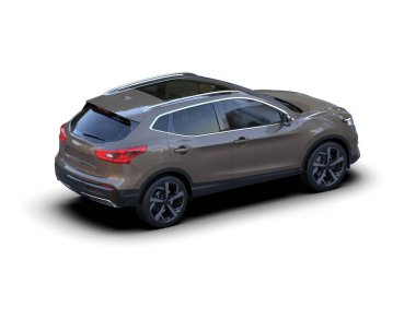 Stüdyo ortamında modern bir SUV 'un 3 boyutlu çizimi