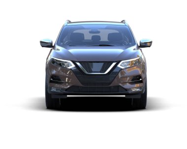 Siyah arka planda modern bir cip. 3d oluşturma