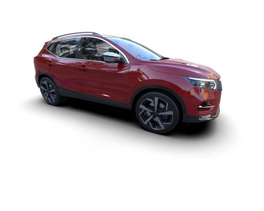 Beyaz arka plan üzerinde izole araç sedan