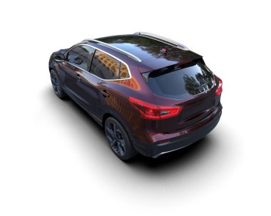 siyah spor araba - 3D render