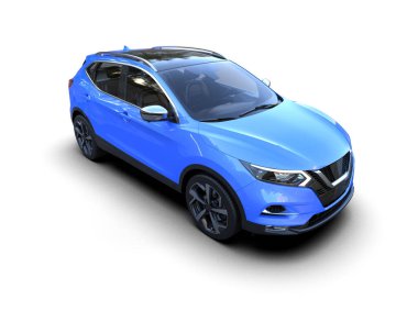 beyaz arkaplanda modern araba