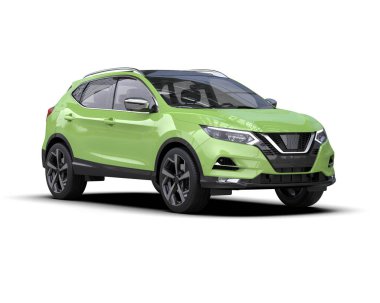 modern araba - yeşil ön görünüm