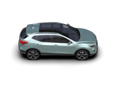 Siyah arka planı olan beyaz bir cip. 3d oluşturma