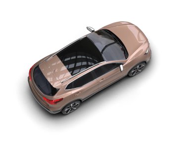 beyaz arkaplanda modern araba