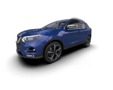 kırpma yolu ile beyaz arkaplan üzerinde modern araba