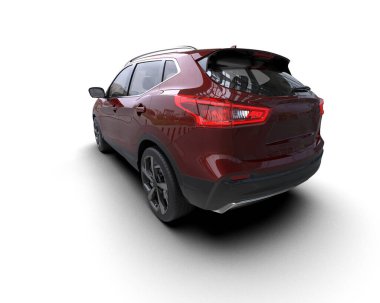 siyah spor araba üzerinde beyaz izole