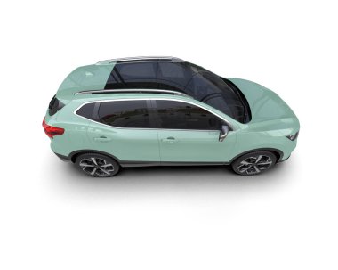 beyaz arkaplanda modern araba