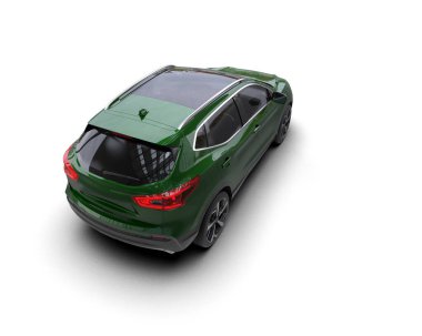 Stüdyoda markasız bir SUV 'un 3 boyutlu görüntüsü.