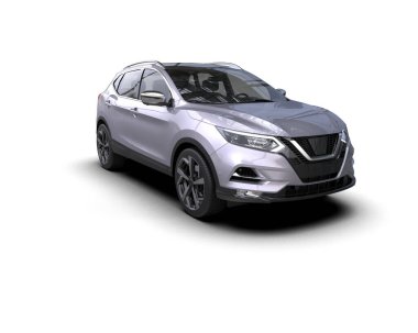 Siyah SUv beyaz arkaplanda izole edildi