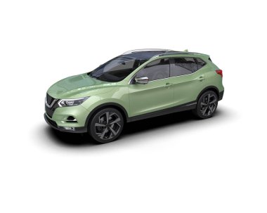 Araba ailesi arka planda izole edilmiş. 3D görüntüleme - illüstrasyon