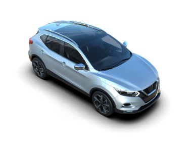 Araba arka planda izole. 3d görüntüleme - cg illüstrasyon