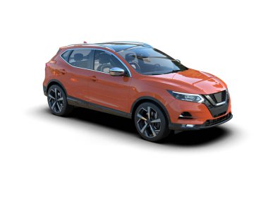 beyaz arkaplanda modern araba