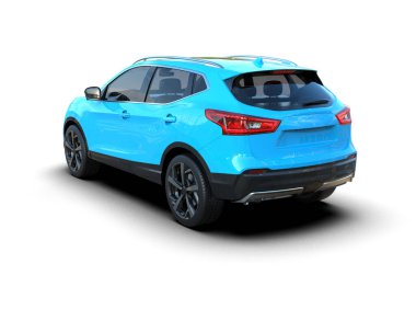 Beyaz arka planda bir araba. yüksek kaliteli resimleme