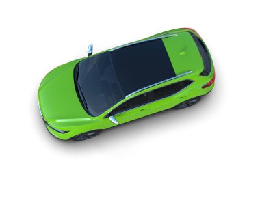 modern araba beyaz üzerine izole