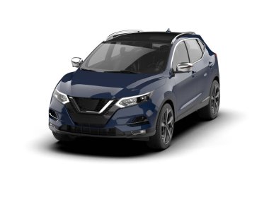 beyaz arkaplan üzerinde modern şehir SUv