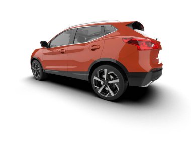 beyaz arkaplanda modern araba