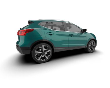 araba yan görünümü - ön görünüm - 3 boyutlu illüstrasyon