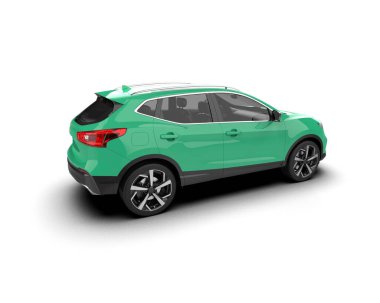 yeşil spor araba - ön manzara