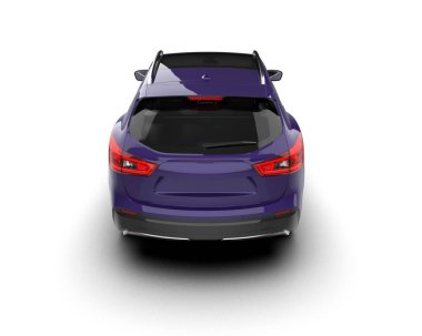 modern SUV arabası beyaz arkaplanda izole edildi 3 d görüntüleme - yan görünüm