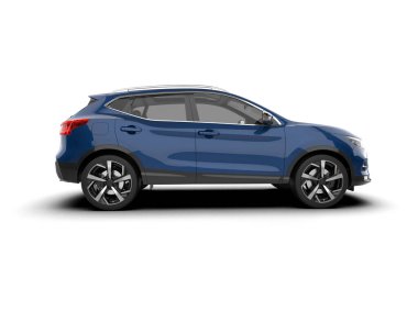 beyaz arkaplanda izole edilmiş gerçekçi araba