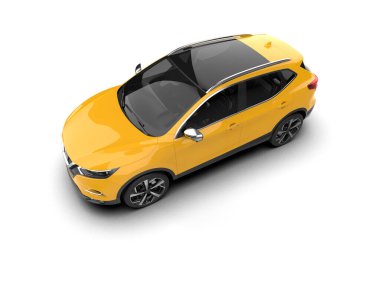 modern sarı elektrikli araba