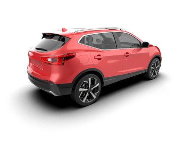 Modern SUV arabası - 3D illüstrasyon