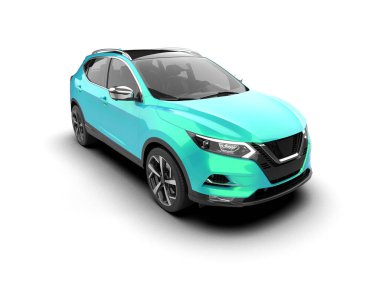 Gerçekçi bir araba. Vektör araba. 3d oluşturma.