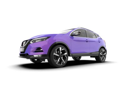 Mor renkli modern bir cip. 3d oluşturma