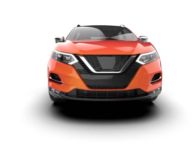 modern araba beyaz arkaplanda izole edilmiş 3 boyutlu görüntüleme